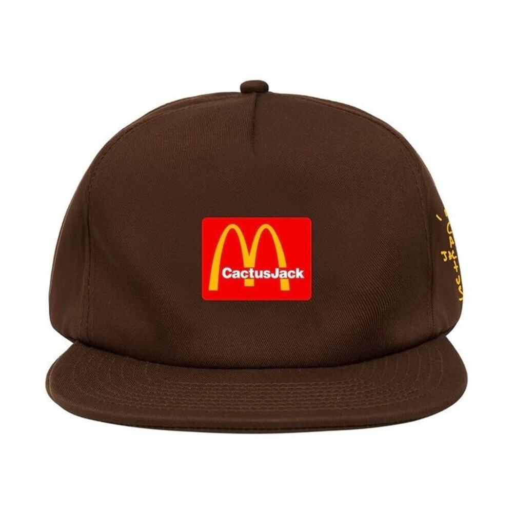 Travis Scott x McDonald's Cactus Jack CJ Arches Brown Snapback Hat Baseball Cap